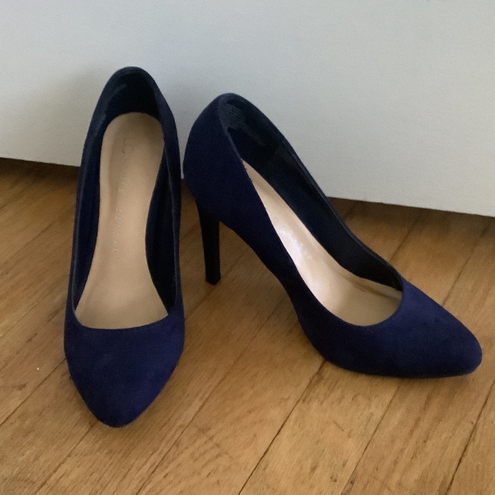 Lauren Conrad Blue Suede Heels
